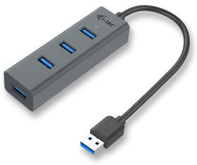 USB Hub i-tec Metal USB 3.0 / 4x USB 3.0 šedá barva
