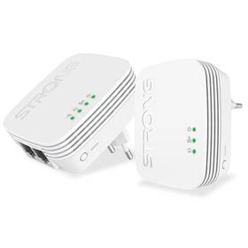 Síťový rozvod LAN po 230V Strong Wi-Fi 600 DUO MINI, 2 jednotky (POWERLWF600DUOMINI)