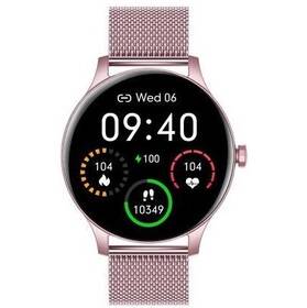Chytré hodinky Garett Classy (CLASSY_PINK_STEEL) růžové