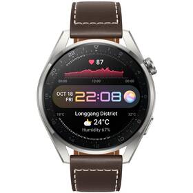 Chytré hodinky Huawei Watch 3 Pro - Brown Leather (55026781)