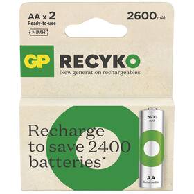 Baterie nabíjecí GP ReCyko 2600 AA (HR6), 2 ks 

