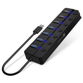 USB Hub Connect IT Mighty Switch 2, USB-A/ 4x USB-A 3.0, 3x USB-A 2.0 černá barva
