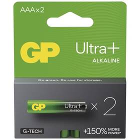 Baterie alkalická GP Ultra Plus AAA (LR03), 2 ks (B03112)