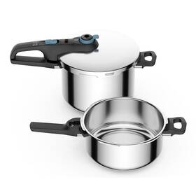 Tlakový hrnec Tefal P2584301, 4 l + 6 l nerez
