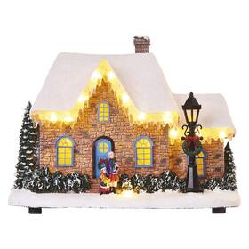 LED dekorace EMOS vánoční domek, 20,5 cm, 3x AA, vnitřní, teplá bílá (DCLW14)