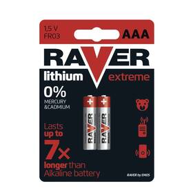 Baterie lithiová GP Raver AAA, LR03, blistr 2ks (B7811)