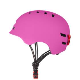 Bezpečnostní helma Bluetouch L s LED růžová barva
