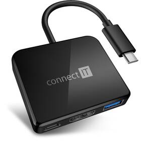 USB Hub Connect IT USB-C/USB-C, HDMI, USB 3.0 (CHU-7050-BK) černý