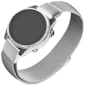 Řemínek FIXED Mesh Strap na Garmin QuickFit 20mm stříbrná barva
