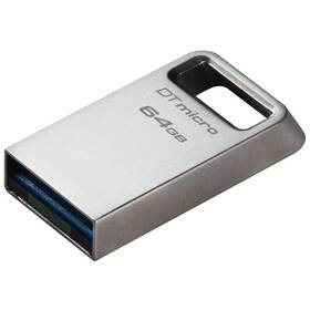 USB Flash Kingston DataTraveler Micro Metal 64GB (DTMC3G2/64GB) stříbrný