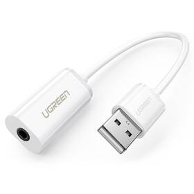 Redukce UGREEN USB/3,5mm Jack (30712) bílá