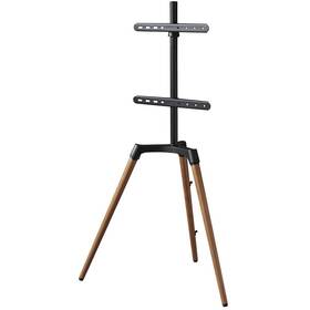 Stojan pro TV Hama Real Wood, podlahový, pro úhlopříčky 32" až 65", nosnost 35 kg dřevo
