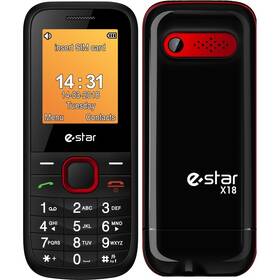 Mobilní telefon eStar X18 Dual Sim (EST000057) černý/červený - s kosmetickou vadou - 12 měsíců záruka