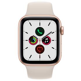 Chytré hodinky Apple Watch SE GPS + Cellular, 40mm pouzdro ze zlatého hliníku - hvězdně bílý sportovní řemínek (MKQX3HC/A)