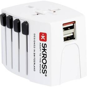 Cestovní adaptér SKROSS MUV USB, univerzální pro 150 zemí (PA48)