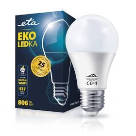 Žárovka LED ETA EKO LEDka klasik 8,5W, E27, neutrální bílá (ETAA60W85NW01)