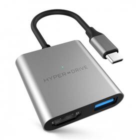 USB Hub HyperDrive USB-C/4K HDMI, USB 3.0, USB-C (HY-HD259A-GRAY) šedý