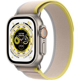 Chytré hodinky Apple Watch Ultra GPS + Cellular, 49mm pouzdro z titanu - žluto-béžový trailový tah - M/L (MQFU3CS/A)