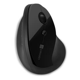 Myš Connect IT vertikální, ergonomická černá barva
