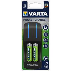 Nabíječka Varta Pocket Charger + AA, 2 100 mAh, 2 ks (57642101451)