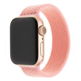 Řemínek FIXED Nylon Strap na Apple Watch 38/40/41 mm, velikost L (FIXENST-436-L-PI) růžový