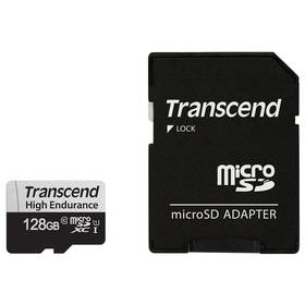 Paměťová karta Transcend MicroSDXC High Endurance 128GB UHS-I U1 (95R/45W) + adaptér (TS128GUSD350V)