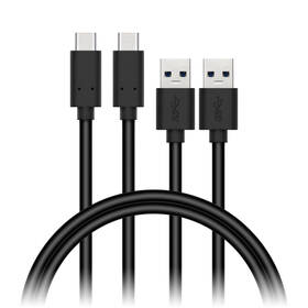 Kabel Connect IT Wirez USB/USB-C, 1m (2 ks v balení) (CCA-5006-BK) černý