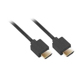 Kabel GoGEN HDMI 2.0, 1,5m, pozlacený, High speed, s ethernetem (GOGHDMI150MM02) černý