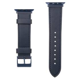 Řemínek FIXED Leather Strap na Apple Watch 42/44/45 mm (FIXLST-434-BL) modrý