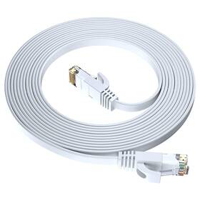 Kabel GoGEN síťový (RJ45), plochý, CAT6, 1m (NET100MM03) bílý - rozbaleno - 24 měsíců záruka
