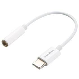 Kabel GoGEN USB-C (M) / 3,5mm jack (F), 0,2m (USBCJACKMF01) bílý