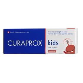 Dětská zubní pasta CURAPROX KIDS Jahoda, 60 ml, 0 ppm F