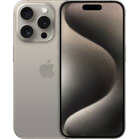 Mobilní telefon Apple iPhone 15 Pro 256GB Natural Titanium (MTV53SX/A) - s mírným poškozením - 12 měsíců záruka