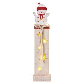 LED dekorace EMOS sněhulák, 46 cm, 2x AA, vnitřní, teplá bílá, časovač 
