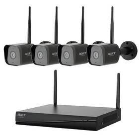 Kamerový systém iGET HOME Wi-Fi NVR N4C4 - Wi-Fi rekordér + 4x kamera (N4C4 HOME) černý