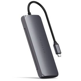 USB Hub Satechi Aluminium USB-C Hybrid Multiport adapter (SSD, HDMI 4K, 2 x USB-A, USB-C) - Space Grey (ST-UCHSEM)