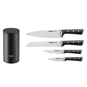 Sada kuchyňských nožů Tefal Ice Force K2325S75 + blok černá barva
