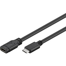 Kabel PremiumCord USB-C/USB-C, M/F, prodlužovací, 2m (ku31mf2) černý - zánovní - 12 měsíců záruka