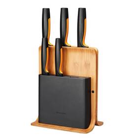Sada kuchyňských nožů Fiskars 5 ks + blok 
