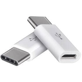 Redukce EMOS USB-C (M) / micro USB (F), 2 ks (SM7023) bílá