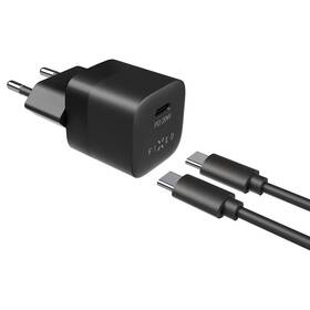 Nabíječka do sítě FIXED Mini USB-C PD 20W + USB-C kabel 1m (FIXC20M-CC-BK) černá