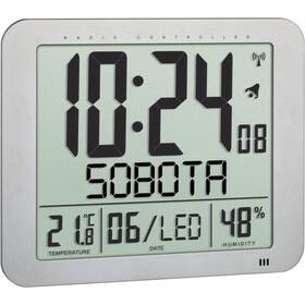 Nástěnné hodiny TFA 60.4516.54 stříbrná barva
 Nástěnné hodiny TFA 60.4516.54 stříbrná barva