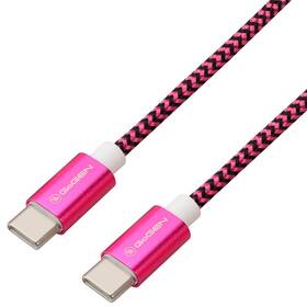 Kabel GoGEN USB-C / USB-C, 1m, opletený (USBCC100MM25) fialový