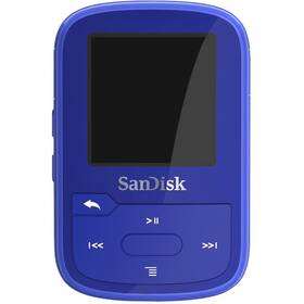 MP3 přehrávač SanDisk Clip Sport Plus 32GB modrý - s mírným poškozením - 12 měsíců záruka