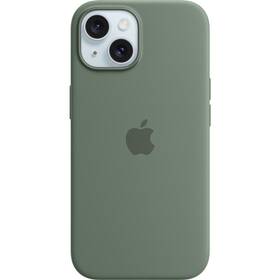 Apple Silicone Case s MagSafe pro iPhone 15 - cypřišově zelený