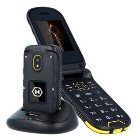 Mobilní telefon myPhone Hammer Bow Plus Dual SIM (TELMYHBOWPOR) černý/oranžový