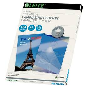 Laminovací kapsy Leitz A4 se směrovací technologií, 100 mic, 100 ks (74800000)