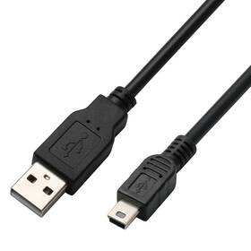 Kabel GoGEN USB A/Mini USB, 3m (MINUSB300MM01) černý