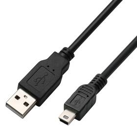 Kabel GoGEN USB A/Mini USB, 3m (MINUSB300MM01) černý - zánovní - 12 měsíců záruka