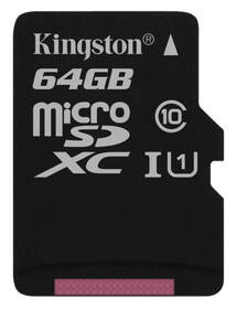 Paměťová karta Kingston Canvas Select MicroSDXC 64GB UHS-I U1 (80R/10W) (SDCS/64GBSP)